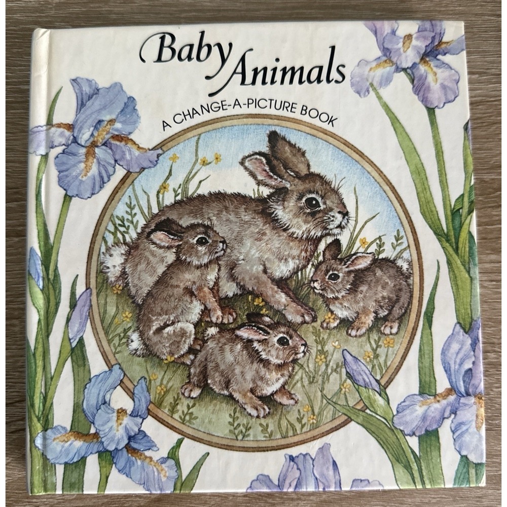 Baby Animals  A Change-A-Picture Book  by Larry Shapiro 1979 Discovery Toys GUC